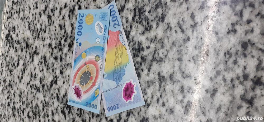 Vand  4 bancnote de 500 lei, 1992, cu tema Brancusi; 2 bancnote 2000 LEI 1999, cu tema eclipsa