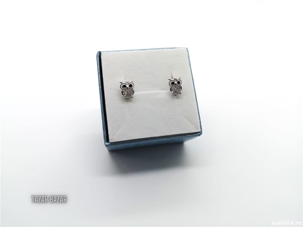 Cercei de argint: Bufnite