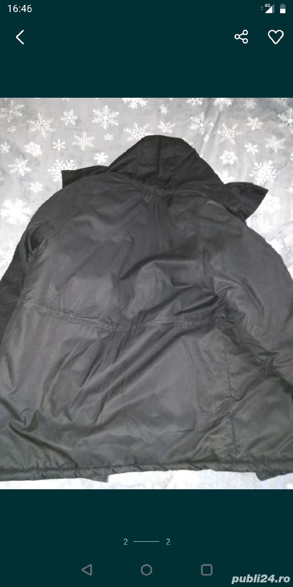 Geaca de iarna termoizolant, neagra, mărimea 54 1noua