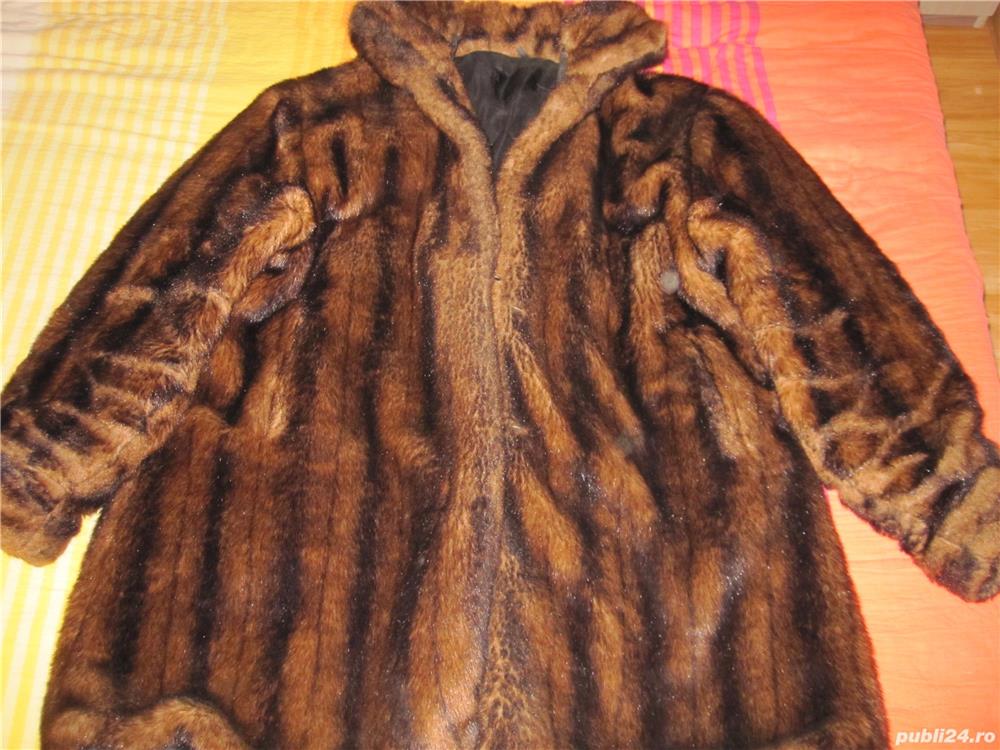 Haina dama eleganta din blana-ieftina