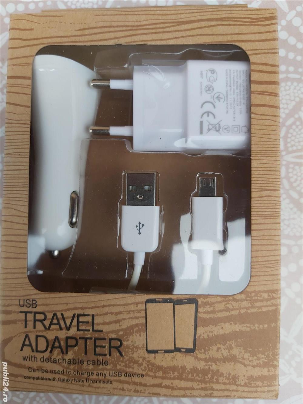 Set incarcatoare retea 5V 2A si Auto USB dual 2.1A +1A