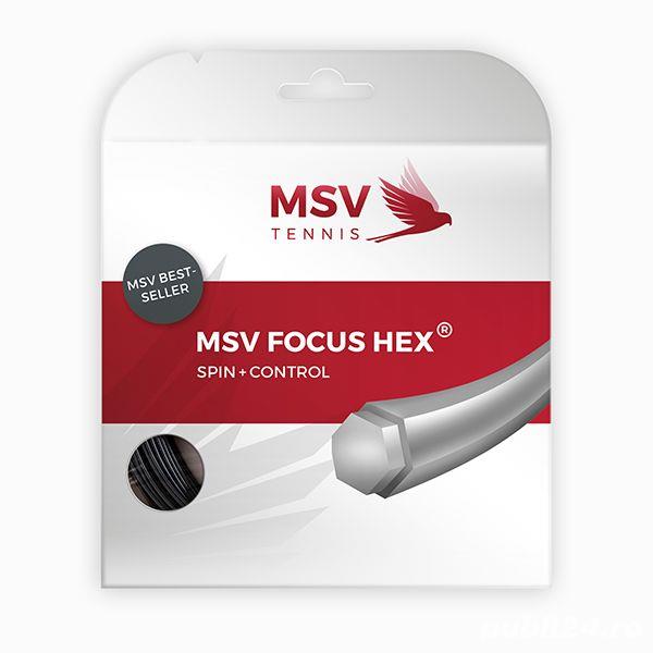 MSV FOCUS HEX racordaj tenis grosime 1.18 negru gri plic rola