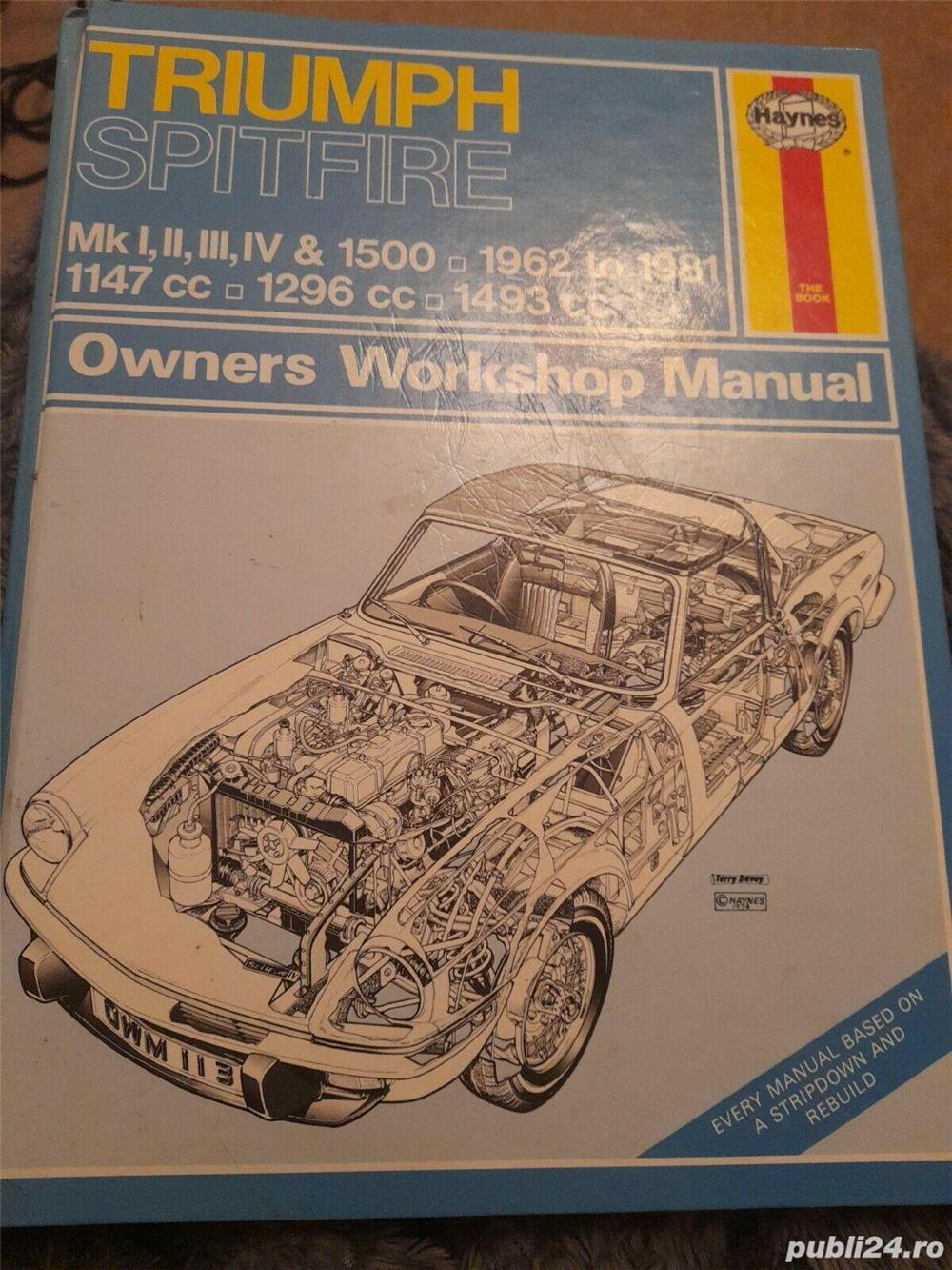 Haynes: Triumph Spitfire, Datsun 240Z & 260Z, manuale reparatii auto sport 