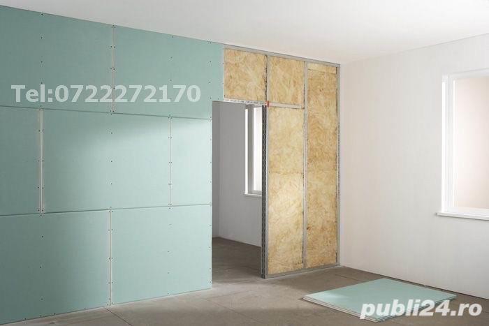 Montaj pereti despartitori gips-carton - Montaj tavane false rigips