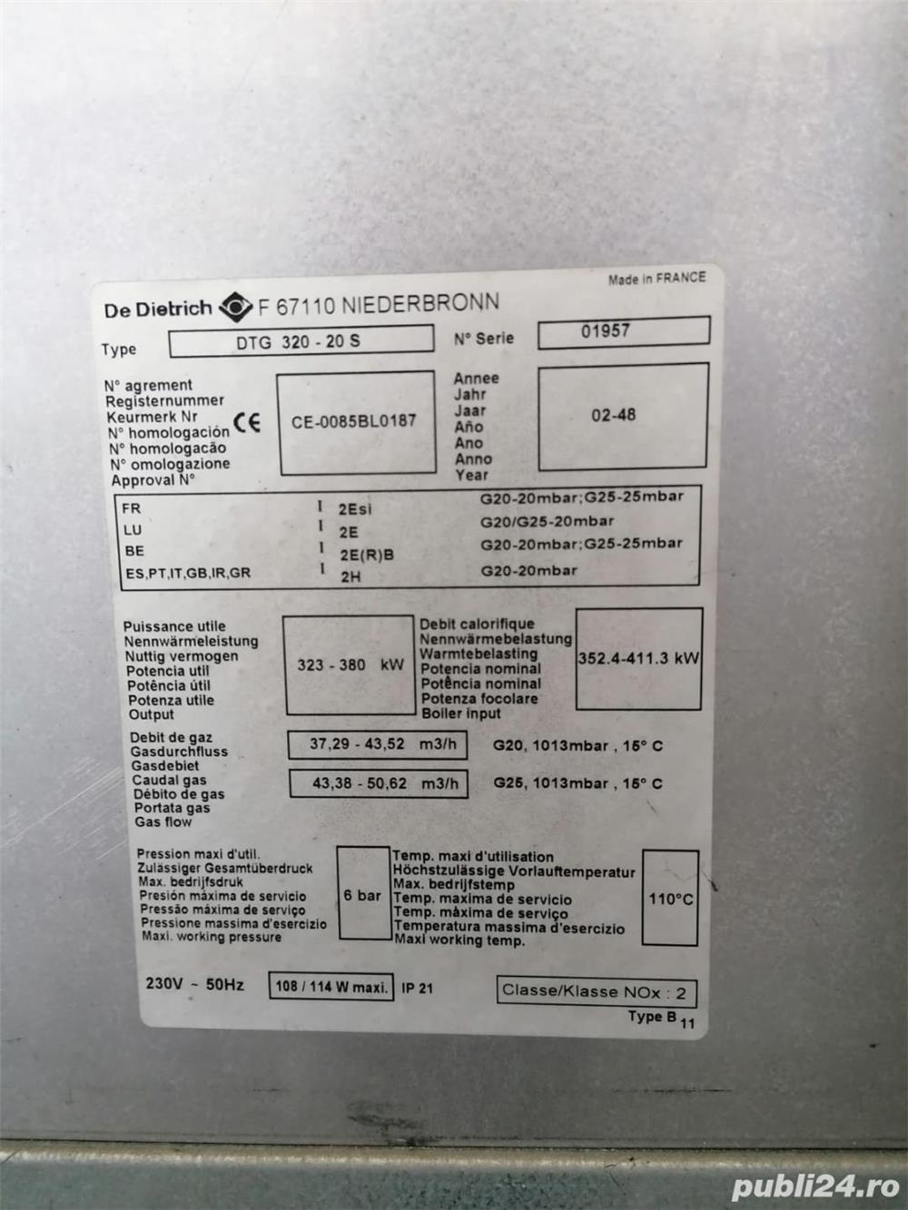 Centrala termica pe gaz 323 kw