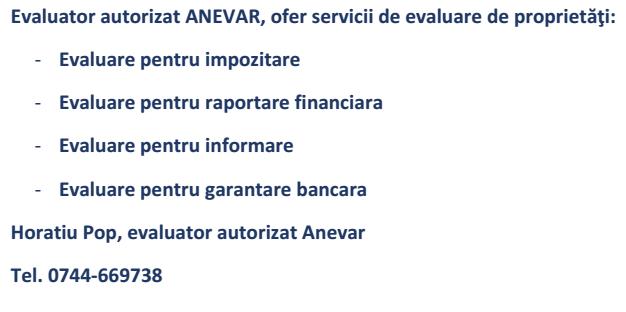 Evaluator autorizat Anevar, proprietati imobiliare si bunuri mobile