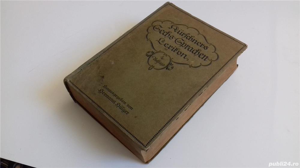 Dictionar in 6 limbi straine, Joseph Kurschner  1921