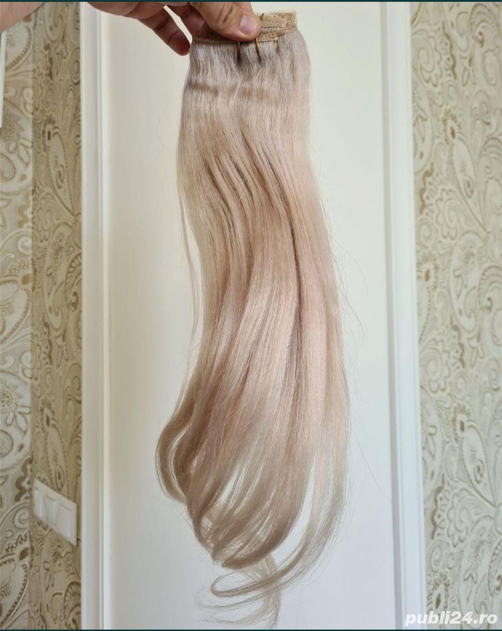 Extensii de păr natural ( cheratină , clip on , microring , cozi )