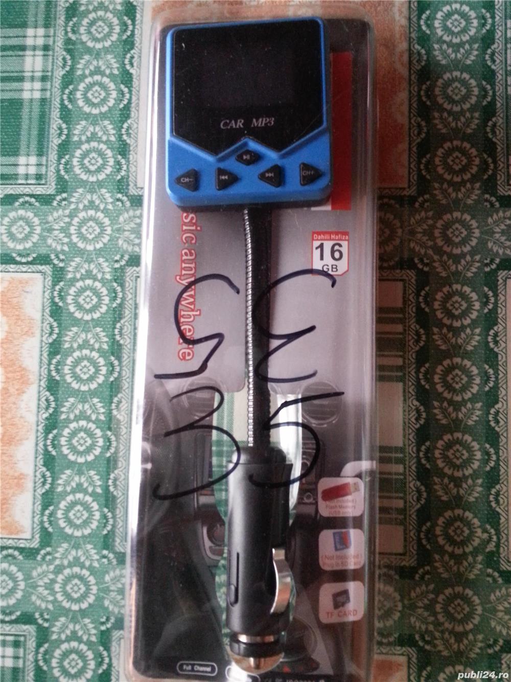 Modulator /Mp3 auto cu telecomanda si ecran LCD, USB si CARD