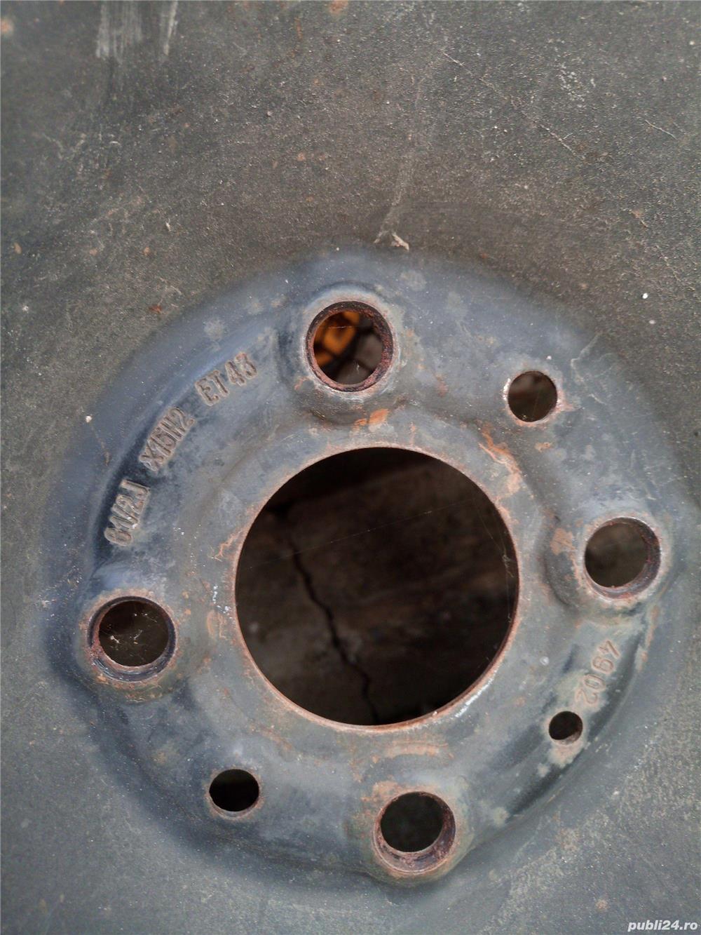 Vând pereche jenti otel 15 inchi, cu cauciucuri de vara 