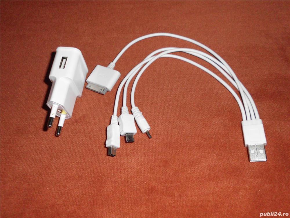 Alimentator   incarcator telefon USB cu mufe multimple