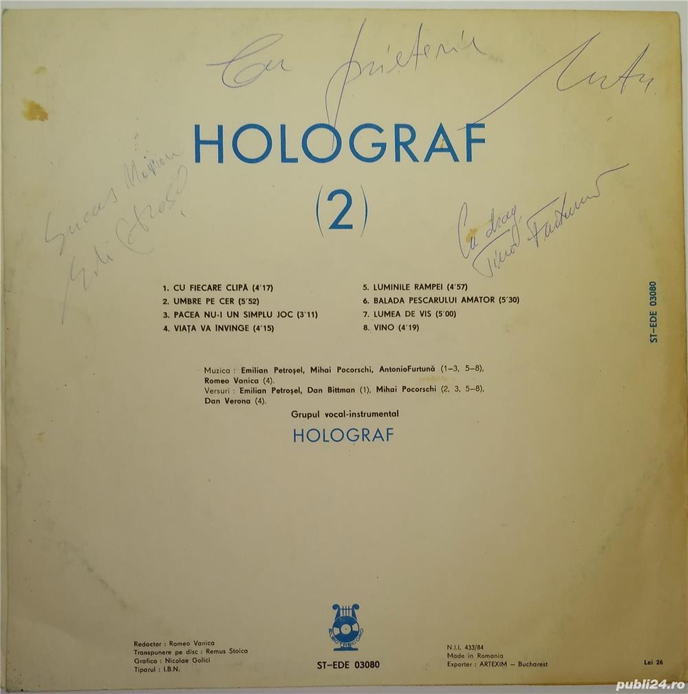 Album vinil Holograf 2, cu autografe