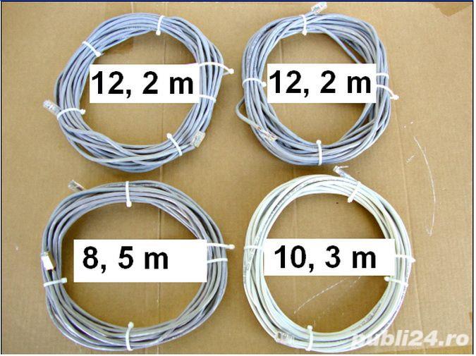 Patru role de cablu mufat pentru internet, CAT5E, 24AWG