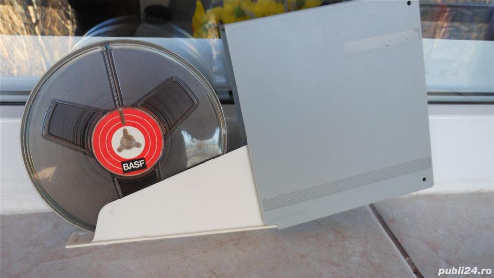 Banda magnetofon BASF 360m 125mm benzi in carcasa plastic originala
