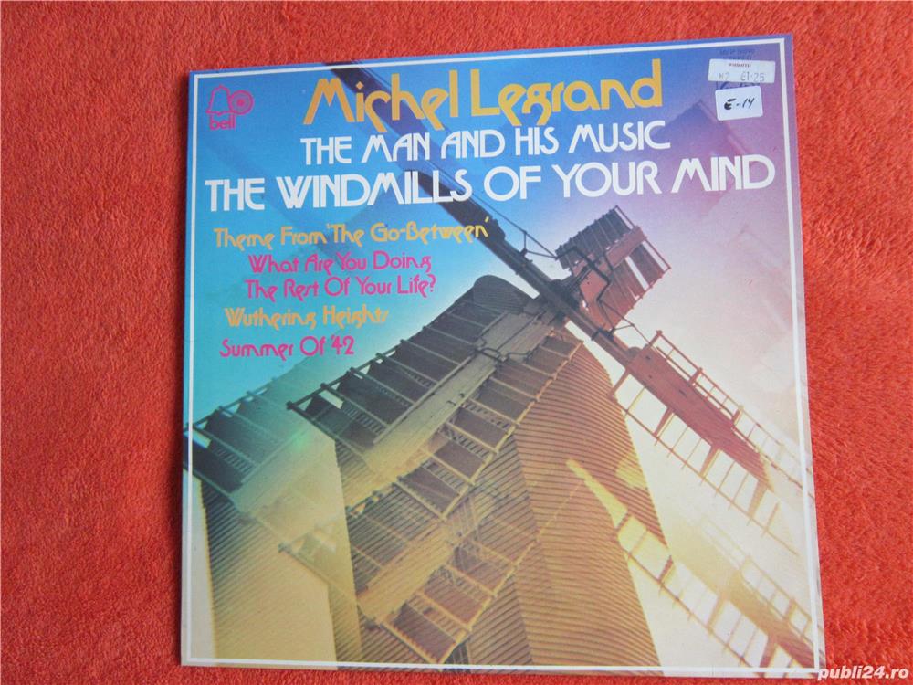 vinil Michel Legrand  -The Windmills Of Your Mind-made UK 1975,impecabil