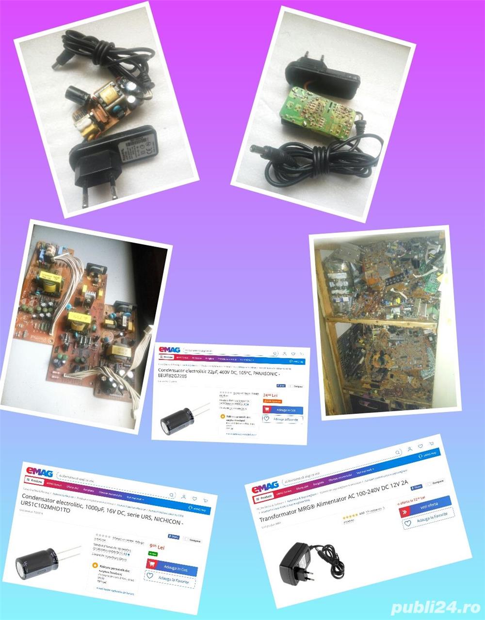 Condensator electrolitic si Surse 3-30 V