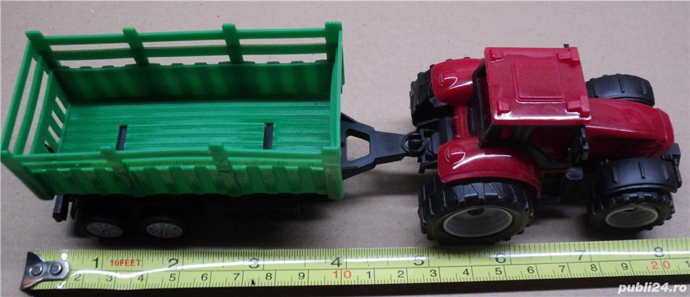 Jucarie tractor cu remorca