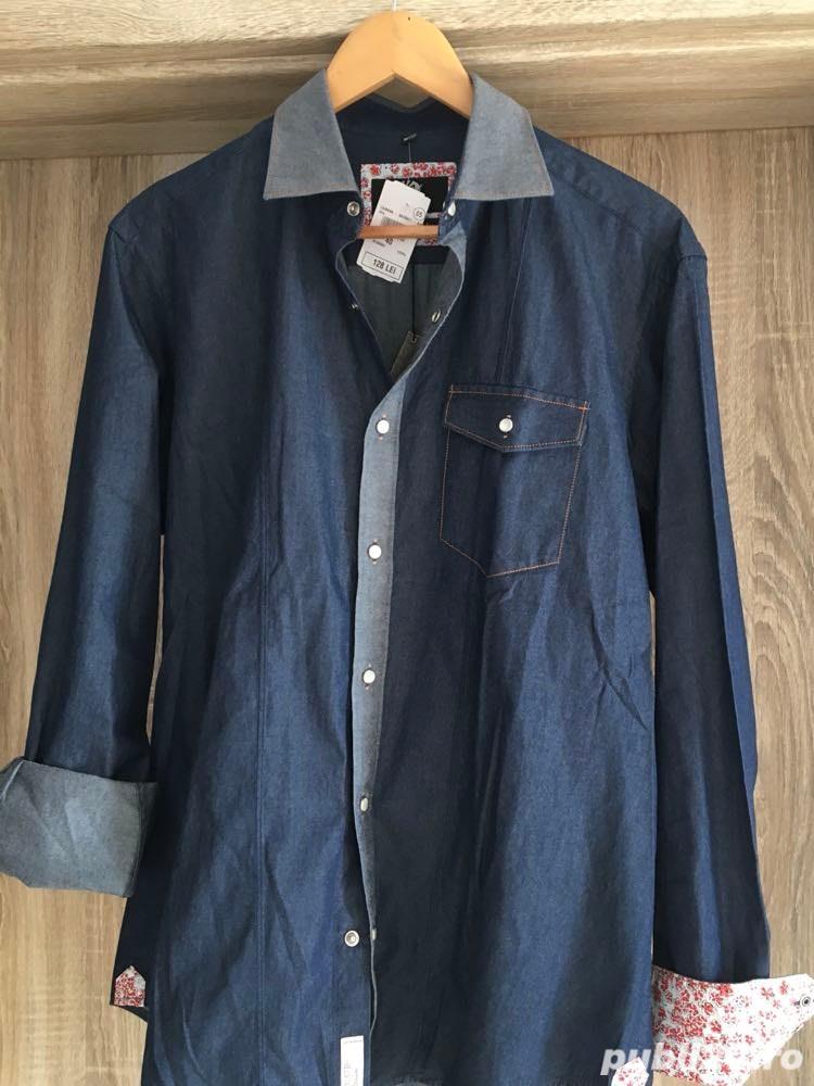 Camasa denim (blugi) Braiconf, cambrata, marimea 40