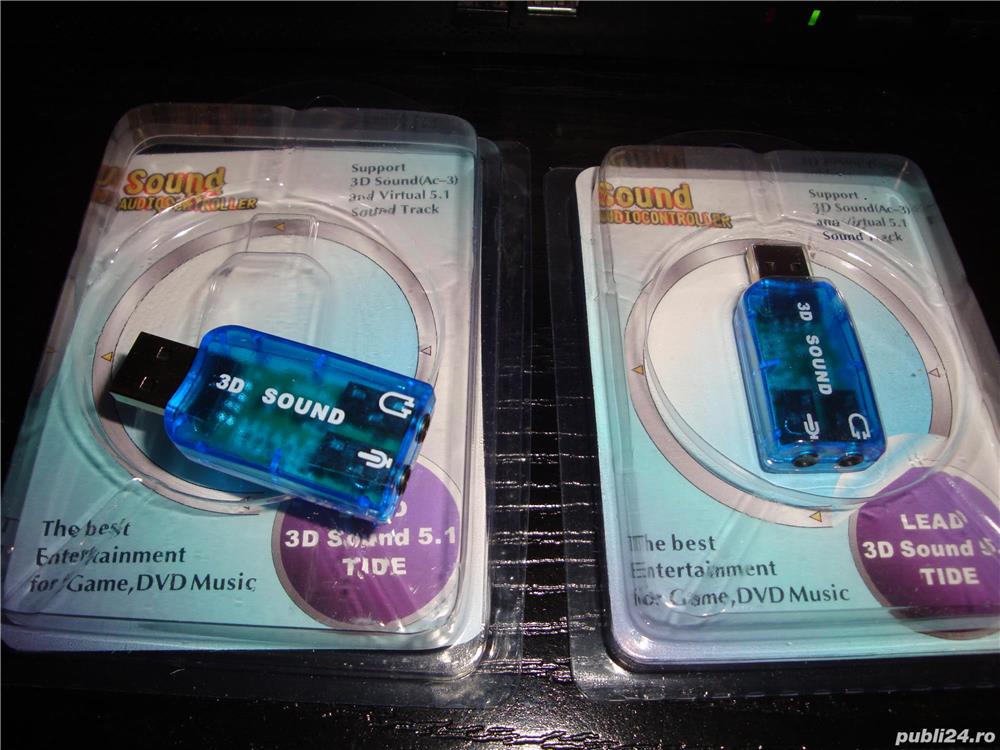 placa de sunet USB windows 10 casti   boxe   microfon