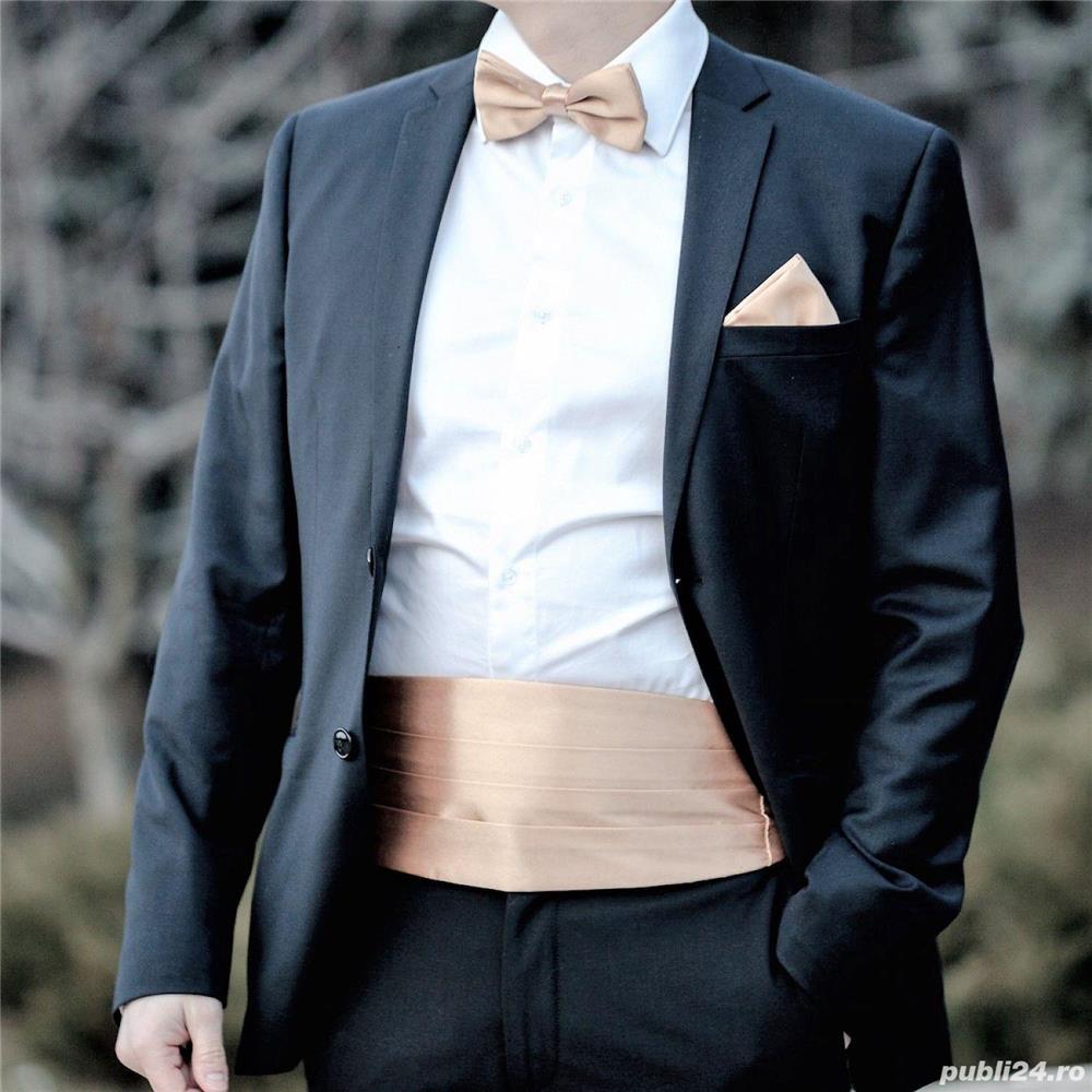 Set brau, papion si batista Braiconf, galben auriu