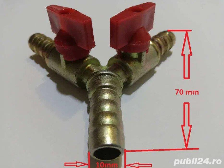 Robineti conexiune Y zincat gaz apa combustibil 10mm rulota