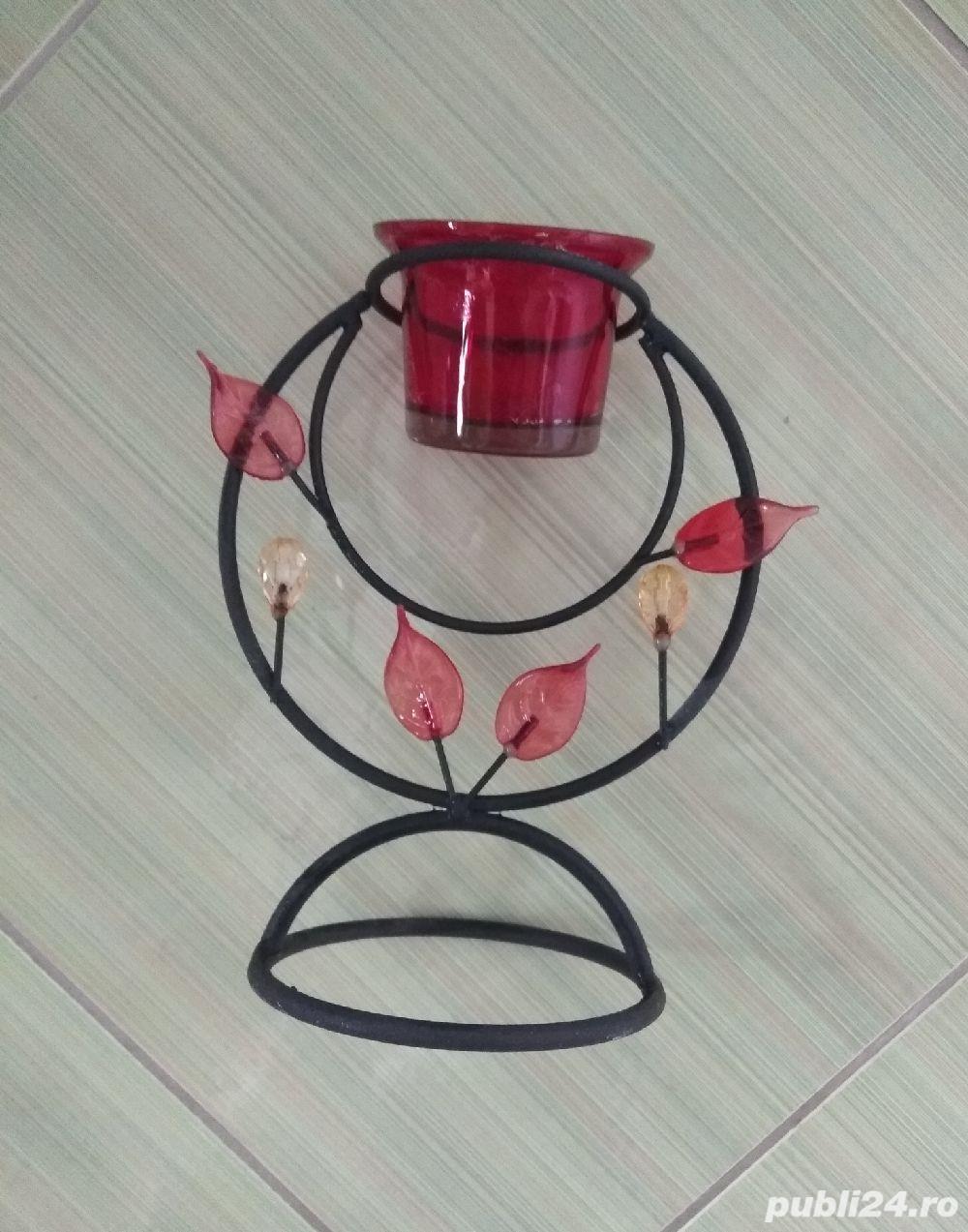 Suport pentru lumânare. Din fier forjat. Model inedit 