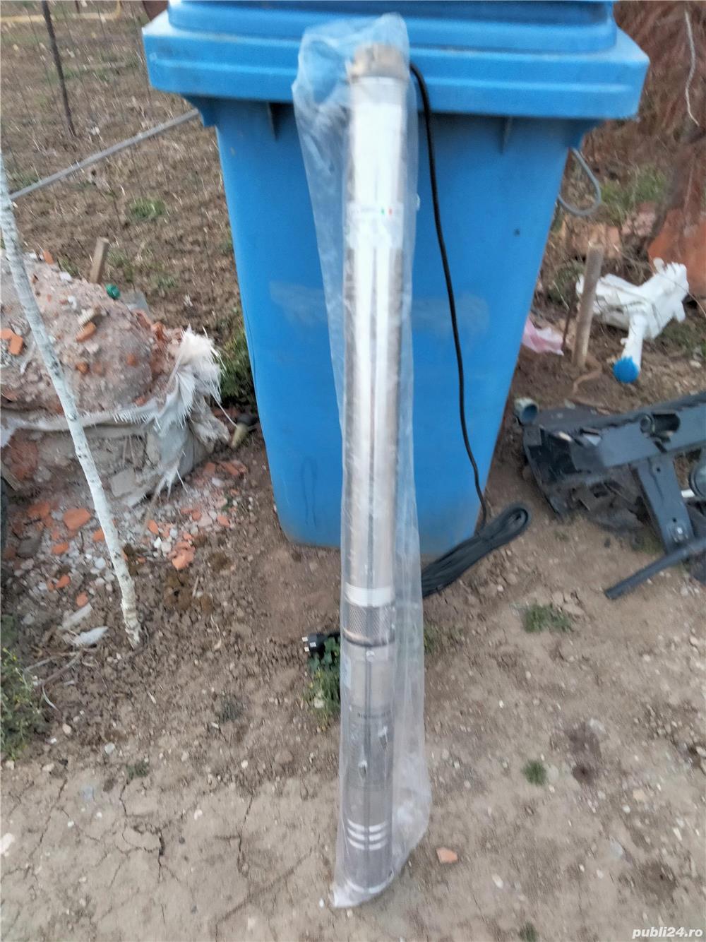 Pompa submersibila inox profesionala cu motor inverter ptr puturi noi- vechi cu nisip