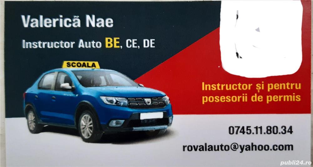 Instructor auto pentru posesorii de permis 