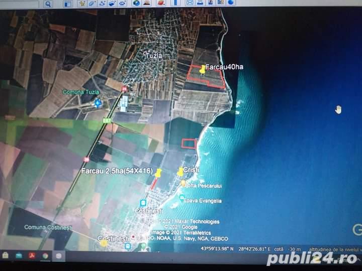  Proprietar vindem 2 s au 10 hectare teren ieftin  la mare pe faleza FARUL TUZLA  19euro   mp