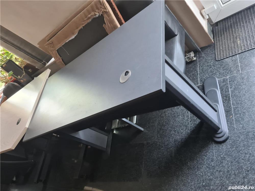 Masa birou laterale metal+sertare
