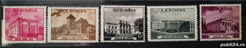 Timbre 1955 Muzee din Bucuresti, MNH