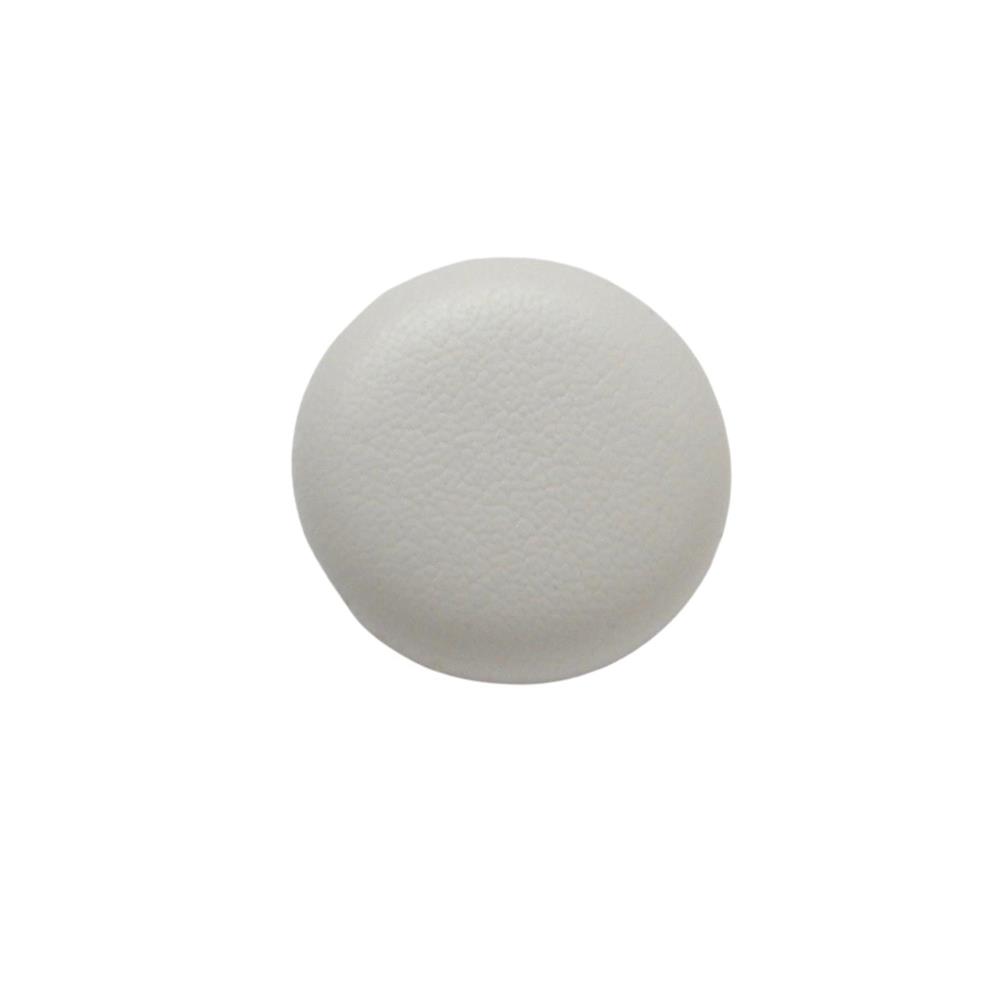 Set 50 nasturi metalici,imbracati in piele ecologica alba marimea 32.