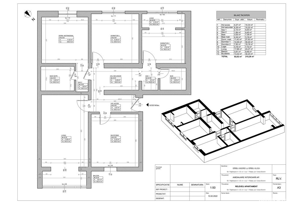 Executie Relevee   Masuratori. Format 2D   3D