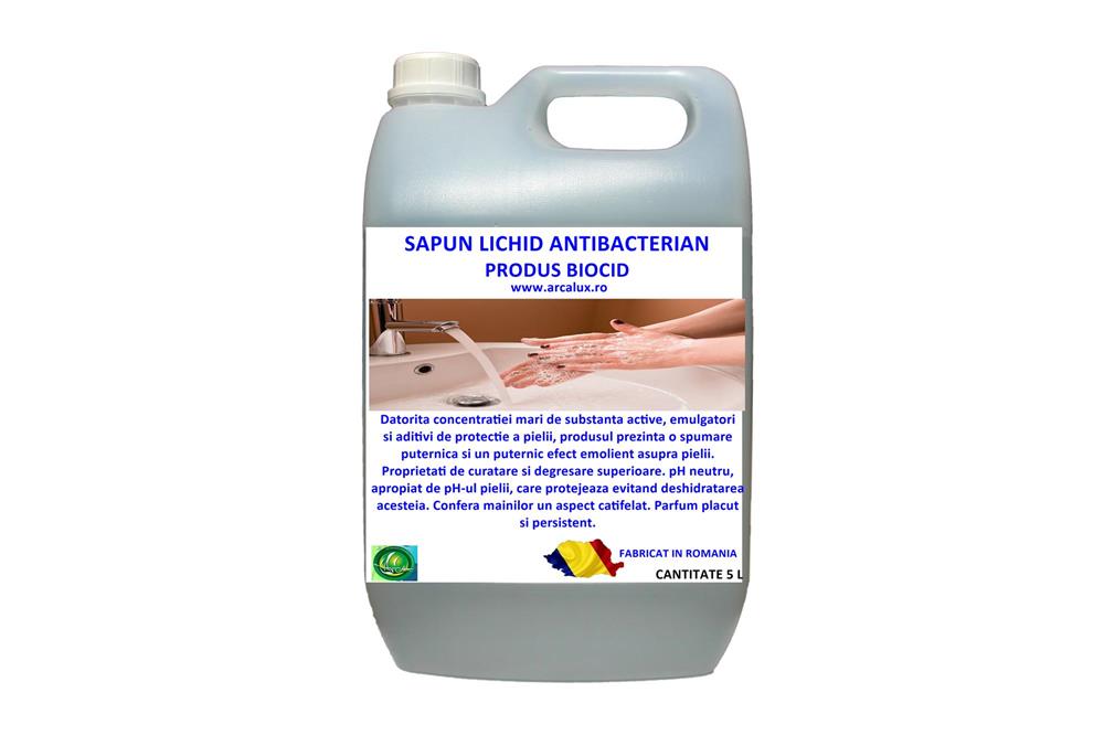 Sapun lichid antibacterian , biocid