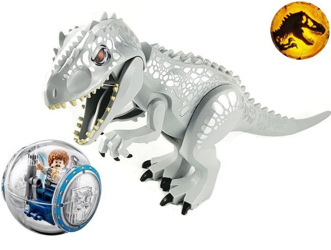 Dinozaur urias tip Lego de 30 cm: Indominus Rex 2020 (Silver)