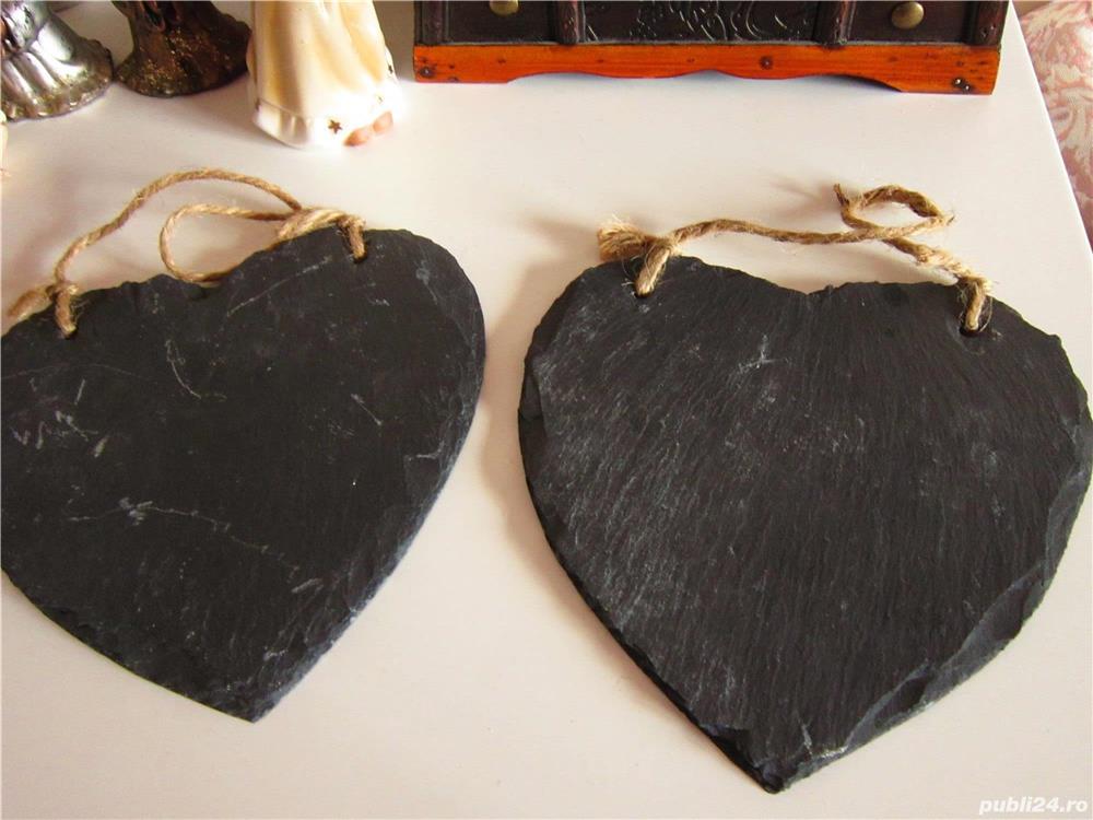 ardezie decoratiune inima x2  made in Germany (noi)-un cadou inedit