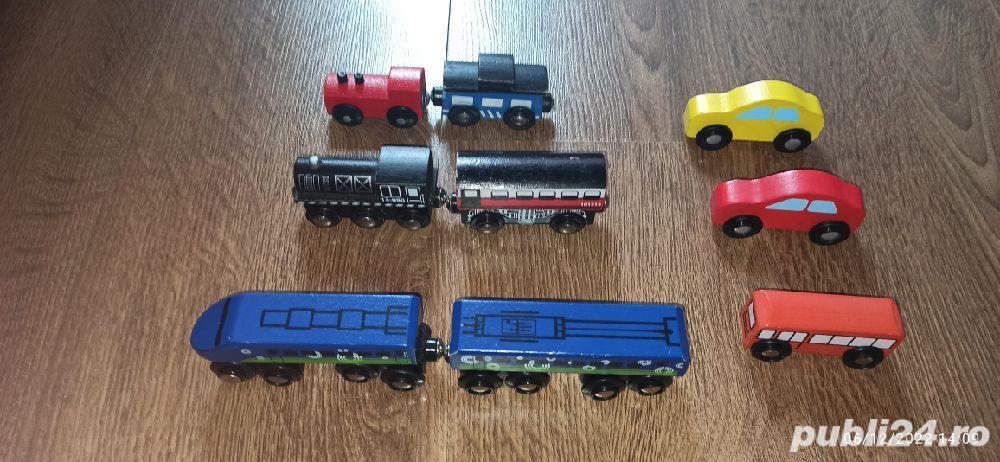 Set trenulete din lemn cu magnet  Compatibile cu toate circuitele din lemn de pe piata