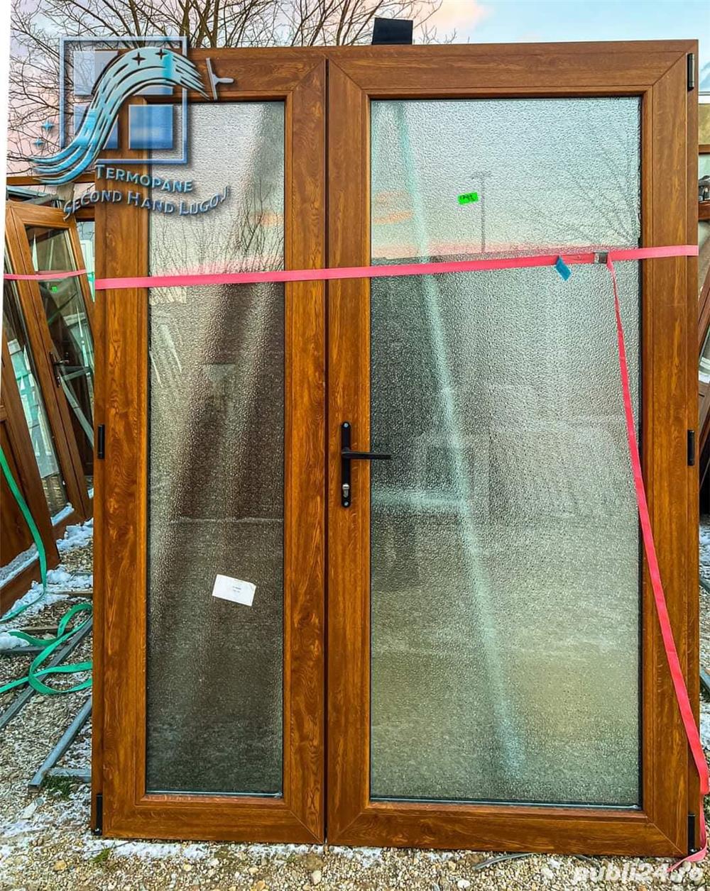Usi termopan duble noi stejar auriu pret de la 1800 lei