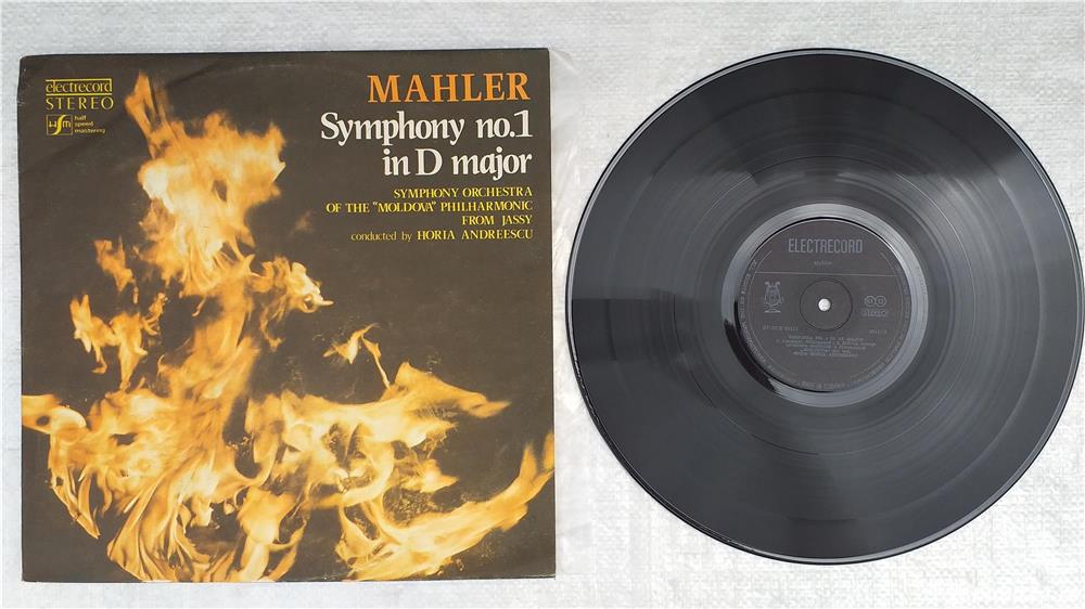 vinil disc muzica clasica Mahler, orchestra simfonica Filarmonica Moldova din Iasi, Electrecord