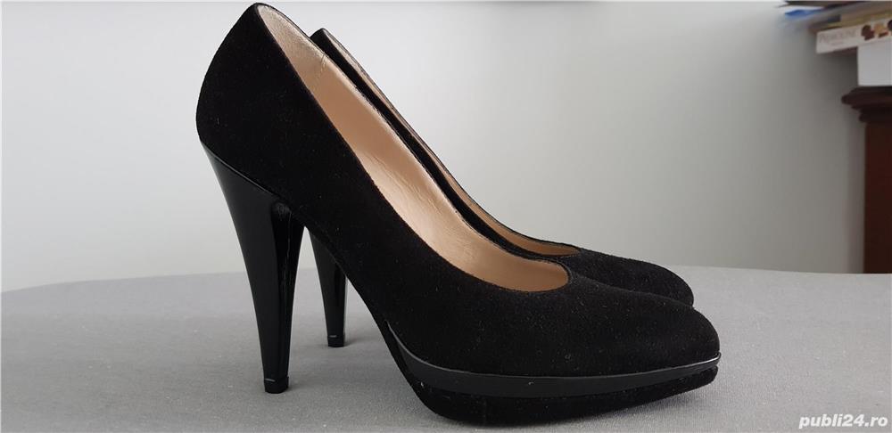 Pantofi Musette   Christelen B,negri, piele intoarsa, mas.35,5-36