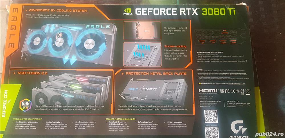 Vând  placa video rtx 3080ti 