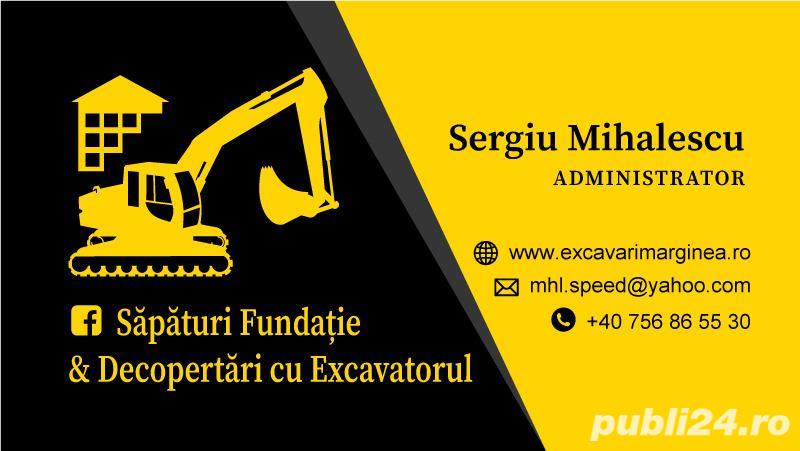 Ofer servicii cu excavator 4,5 tone Camion 10,5 tone Compactor 2,5 tone