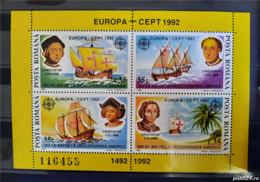 Timbre 1992 EUROPA - 500 de ani de la descoperirea Americii MNH