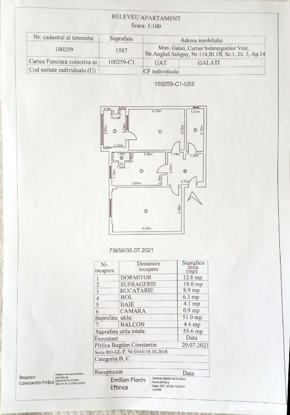 Apartament 2 Cam Decomandat 