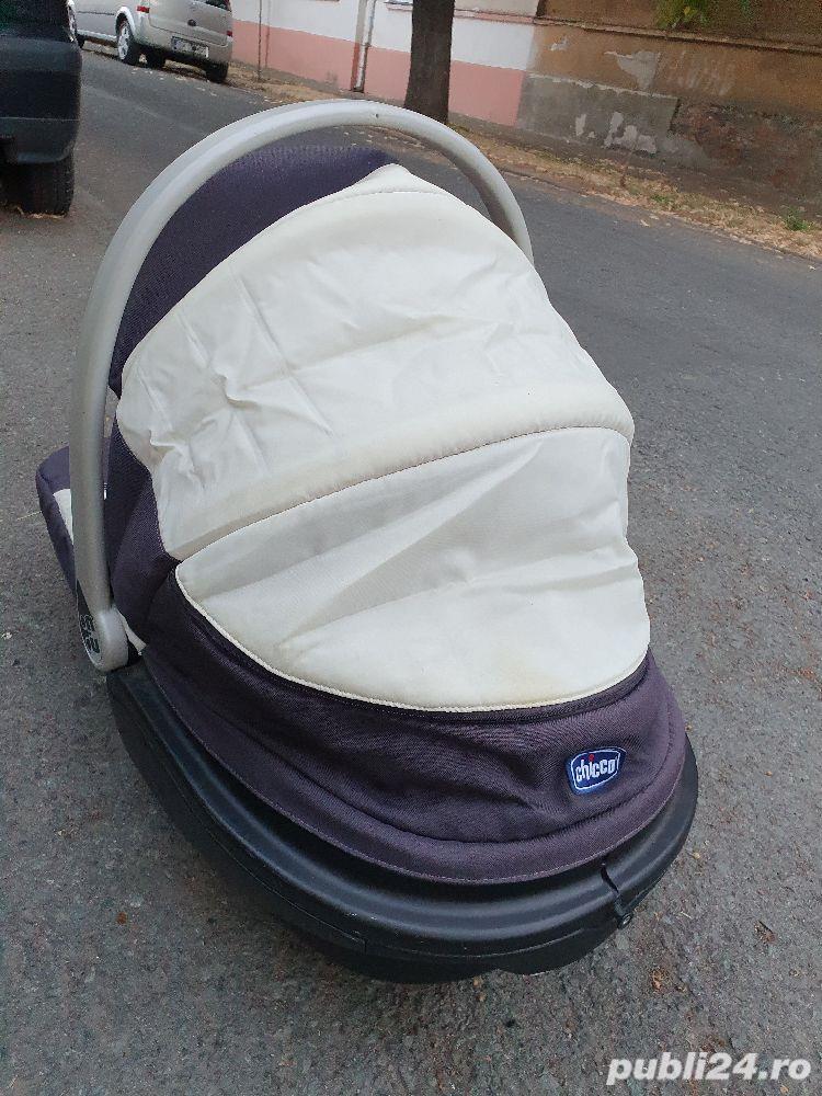 Landou scoica Chicco copil sub 2 ani cu husă marime mare, dimensiuni exterior: 90x47cm