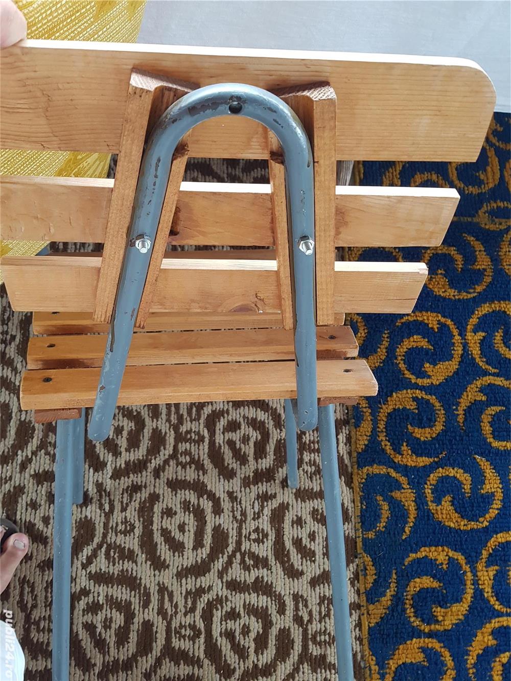 Scaune  cadru oțel cu lemn natur italy