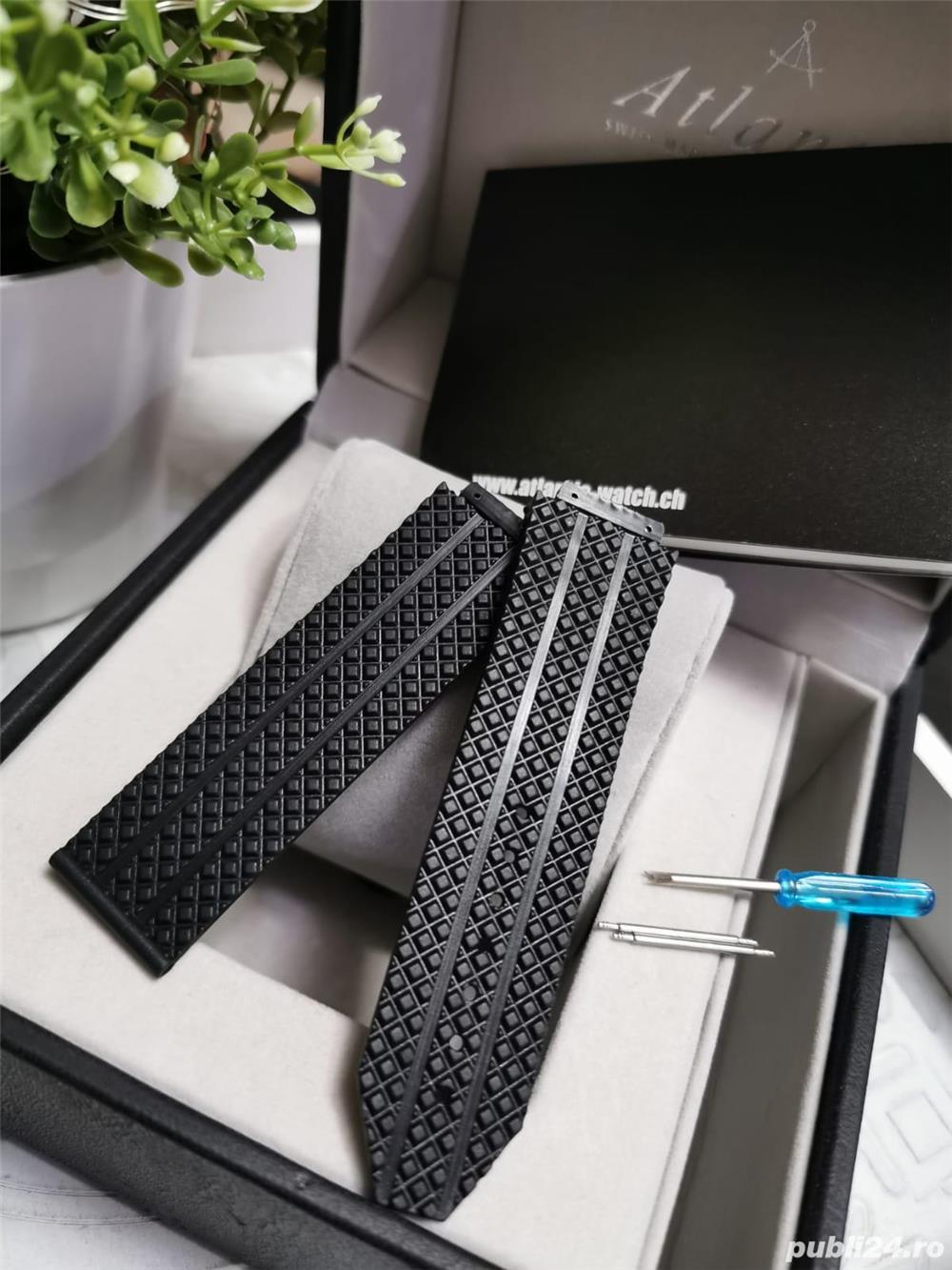 Curea ceas Hublot din silicon + surubelnita instalare ( Big Bang)