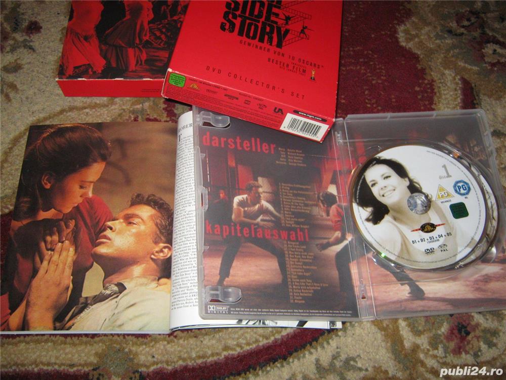 West side story,set 2 dvd,carte,partitura,bonusuri câ?tigator 10 premii oscar,galerie,versuri,r.wise