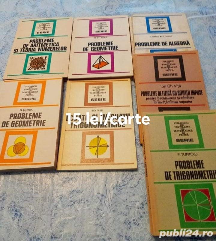 Vând diverse cărti/culegeri matematica, fizica, chimie