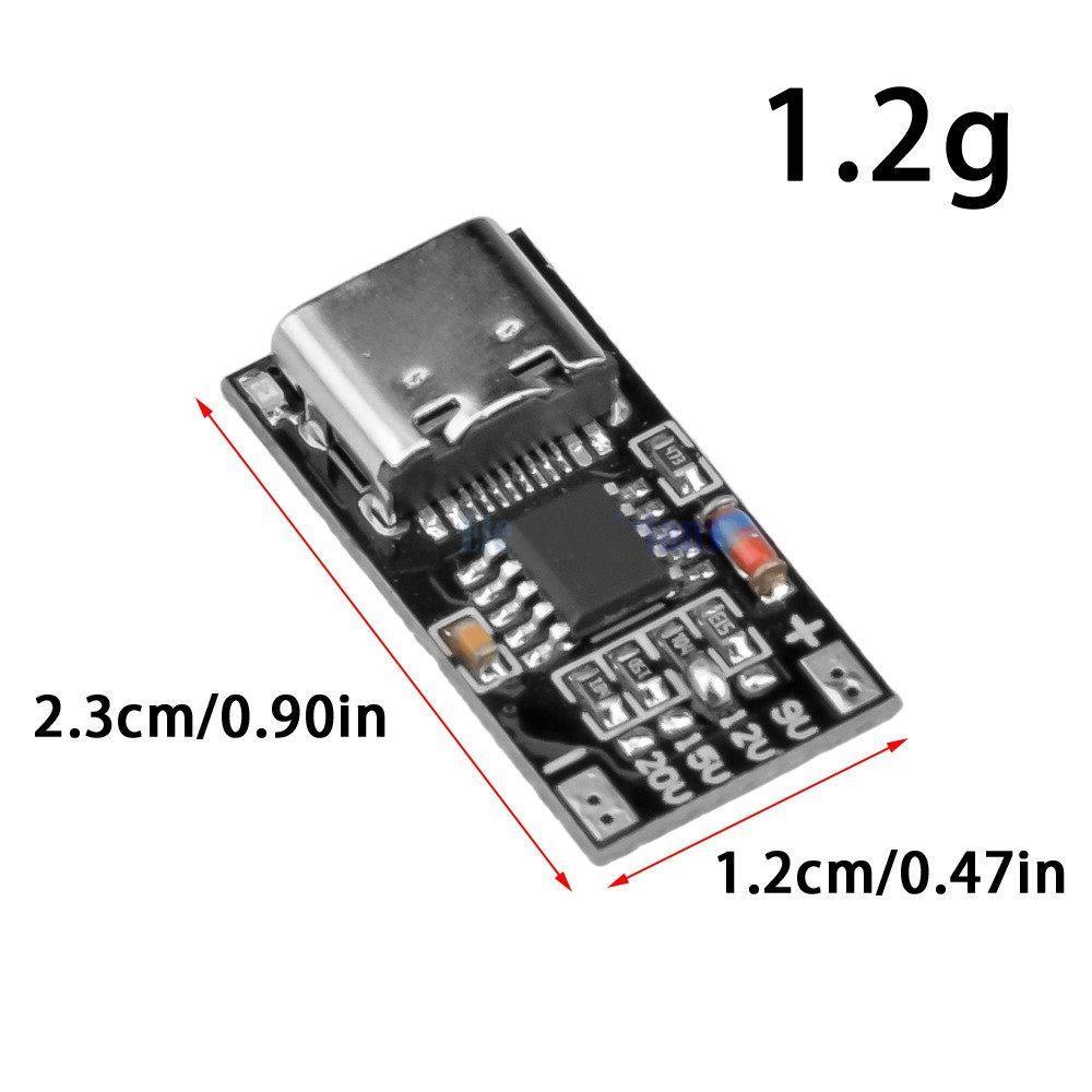 Modul USB Tip-C decoy trigger tensiune setabila fixa 9V 12V 15V 20